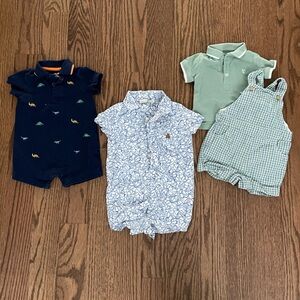 3 baby boy rompers/set, size 3-6M
